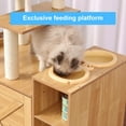 thumbnail image 6 of Tree with Litter Box Enclosure, Modern  Tower for Indoor Cats with Large Platform, Condo  Station and 2 Hammocks, -in-one  Furniture,  Walnut MPJ115WB, 6 of 6