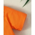 thumbnail image 5 of Kucnuzki Newborn Baby Boys Summer Outfits 0-3 Months Casual Clothing Sets Short Sleeves Letter Print Romper Top Camouflage Print Shorts Sets 2pcs Orange, 5 of 8