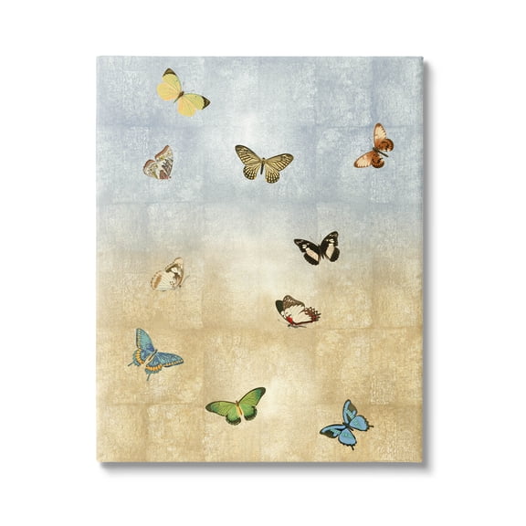 Various Butterfly Insect Pattern Animals & Insects Graphic Art Gallery Wrapped Canvas Print Wall Art