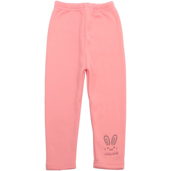 UPOUART Stretchy Lined Leggings Pink Flannel 1Set for Children Winter