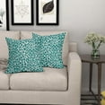 thumbnail image 6 of Teal Cheetah Throw Pillow Covers 20X20 Inches Set of 2 Leopard Decorative Pillow Cases Animal Wildlife Pillow Cover with Zipper Home Decor for Sofa Couch Housewarming Gift Bed Porch Outdoor, 6 of 6