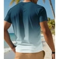 thumbnail image 4 of Mens Short Sleeve T-Shirts Crewneck Pullover Going-Out Tees Tops Boys Casual Gradient Printed Comfort Loungewear Athletic Workout T Shirts, 4 of 4