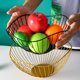 thumbnail image 4 of Canasta de frutas de hierro forjado nórdico, moderna y creativa, de un solo nivel, con soporte decorativo de alambre para servir frutas, verduras y pan. 1 cesta para servir frutas y verduras., 4 of 8