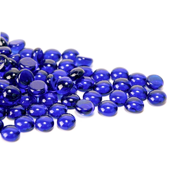 50PCS Mini Glass Gems,Mixed Colour Mancala Stones Flat Bottom Marble Beads for Home Decorative Art Craft Vase Filler(0.5"~0.7")