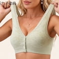 thumbnail image 5 of Byworldtasic Women Front Snap Closure Wireless Bra Floral Lace Wide Strap Comfort Bralette Everyday Ladies Plus Size Bra, 5 of 7