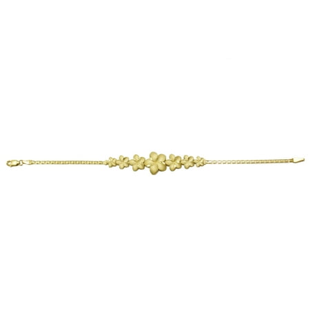 - 14K Yellow Gold Hawaiian Flower Bracelet