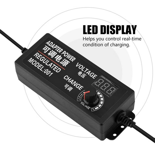 Adaptador de corriente ajustable CA/CC 9-24 V 3 A Fuente de alimentación antiinterferencias