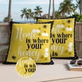 thumbnail image 2 of Yellow Black Bee Outdoor Pillow Covers Pack of 2 Home Is Where Your Honey Is Honeycomb Daisy Waterproof Throw Pillow Covers Decorative Cushion Cases for Patio Garden Tent Balcony Couch 20x20 inch, 2 of 9