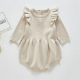 thumbnail image 2 of XFHLMJFF Baby Jumpsuit Cute Cotton Knitted Solid Color Romper Bodysuit Fall Winter Clothes, 2 of 4