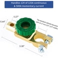thumbnail image 4 of HUGFEGWE Battery Master Switch Isolator Top Post Battery Disconnect Switch Power Disconnect Cut Off for Boat Car Truck RV Camper Tractor Vehicles,Pack 2 U2536-25971, 4 of 7