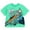 Sea green, t-rex, variant on imagikids Video Game Boys Birthday T-Shirt Toddler to Big Kid Sizes