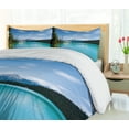 thumbnail image 5 of Ambesonne Landscape Duvet Cover Sets, Canadian Lake Castle, 2-Queen, Turquoise Green, 5 of 7