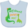 thumbnail image 3 of Inktastic My Nonna Loves Me Grandson Boys Baby Bib, 3 of 4