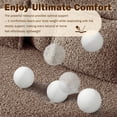 thumbnail image 6 of BOFANG Convertible Floor Sleeper Sofa 78" Teddy Fabric Folding Mattress Couch,No Assembly,Brown, 6 of 8