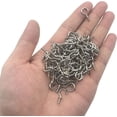 thumbnail image 4 of Minzimin 100 Pcs 1/2 Inch Screw-in Hooks Nickel Plated Metal Cup Hooks, Ceiling Hooks, 4 of 6