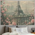 thumbnail image 2 of Orinice Eiffel Tower Roses Art Nouveau Tapestry Wall Hanging Unique Style for Home Wall Decor - Bedroom Living Room Dorm 50x40inch, 2 of 6