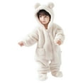 thumbnail image 4 of Krdevn Soft Baby Bodysuit Jumpsuit for Boys Girls Toddler Winter Fall Outfit Cozy Warm Romper Playwear,Size:12-18 Months, 4 of 6