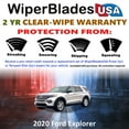 thumbnail image 2 of 2020 Ford Explorer Beam Wiper Blades Wipers w/2yr Warranty (Set of 2) (WiperBladesUSA), 2 of 5
