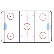 1/4 Sheet Hockey Rink Edible Cake Cupcake Party Topper