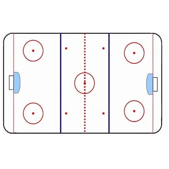 1/4 Sheet Hockey Rink Edible Cake Cupcake Party Topper