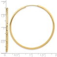 thumbnail image 3 of Auriga Fine Jewelry 14K Yellow Gold Diamond-cut Endless Hoop Earrings for Women, 3 of 6