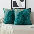 thumbnail image 2 of LALILO Throw Pillow Covers Marble Acrylic Blue And Green Marbling Cushion Cover 18" x 18", 2 Pack, 2 of 6