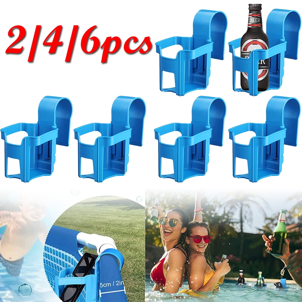 Pack of 6 Drink Holders, Blue Pool Cup Holder Cup Holder for Pool