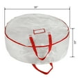 thumbnail image 5 of Elf Stor 30” Wreath Storage Bag – Zippered Holiday Tote for Artificial Wreaths & Garland, White, 5 of 5