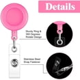 thumbnail image 4 of OBOSOE Badge Reel, Retractable Badge Reel with Metal Belt Clip, 200 Pack Retractable Badge Holder ID Badge Reel Clip for ID Card Badge Holder Key Keychain Holders (Multicolor), 4 of 8