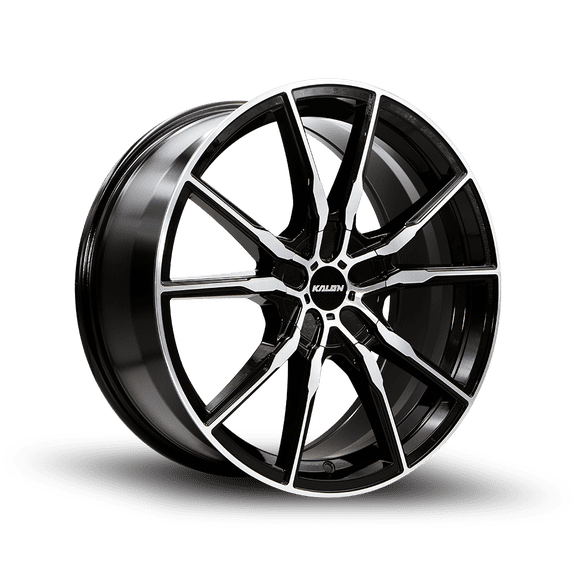 Kalon Pyro 202 20x8.5  38 Gloss Black Machined Face Wheel 5x112 5x120 (QTY 1)