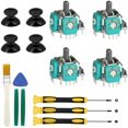 thumbnail image 1 of GHSDFBB Replacement Thumbsticks for Xbox One S/X Controller, 4pcs 3D Joystick Parts Analog Caps with Full Repair Tools Kit, T6 T8 T10 Screwdriver Compatible with Xbox One S/X Controller, 1 of 5