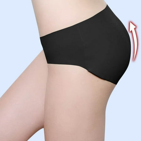 

QIPOPIQ Underwear for Women Plus Size Wome Raised Arms Hips Thickened Fake Sponge Solid Color Briefs Panties