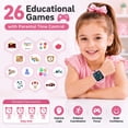 thumbnail image 4 of Kids Smart Watch with 90° Rotatable Camera, 26 Educational Games, Music Player, No App Required, Smartwatch for Boys and Girls Ages 5-12, Pink, 4 of 10