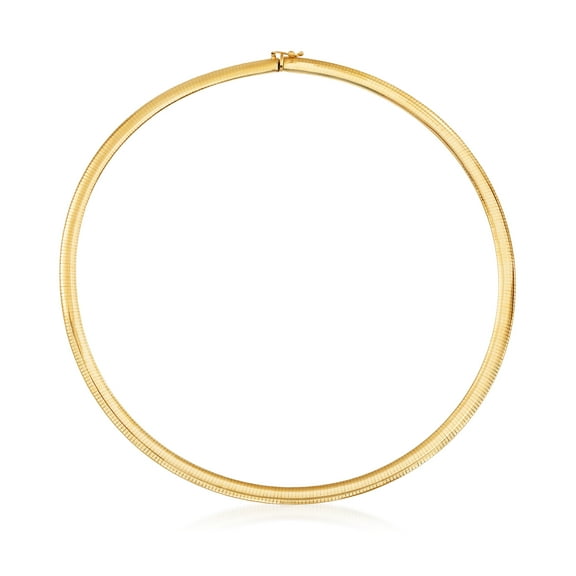 Ross-Simons Italian 6mm 14kt Yellow Gold Omega Necklace, Women's, Adult