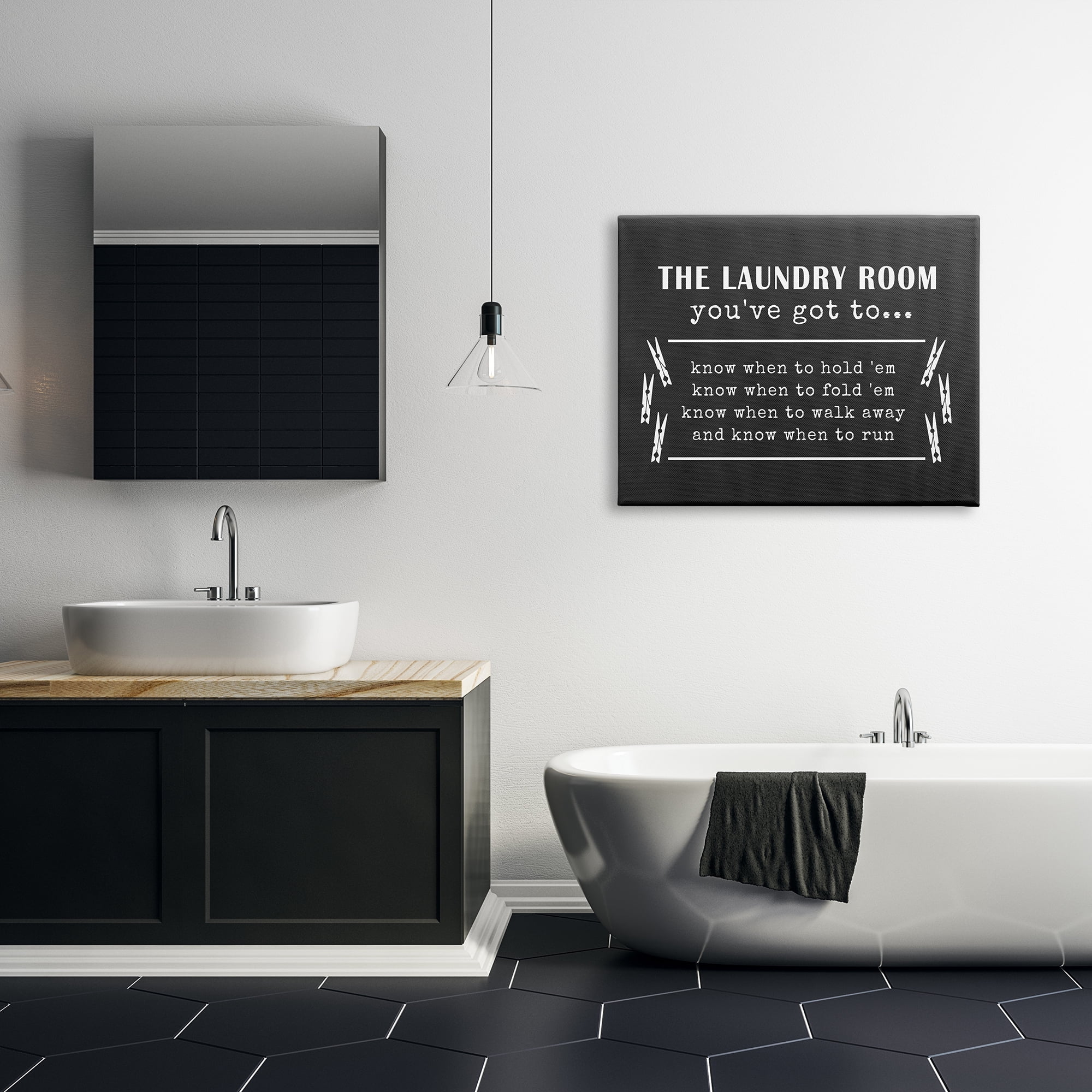 Stupell Industries Laundry Room You've Got to Know When Phrases , 30 x 40, Designed by Lettered and Lined