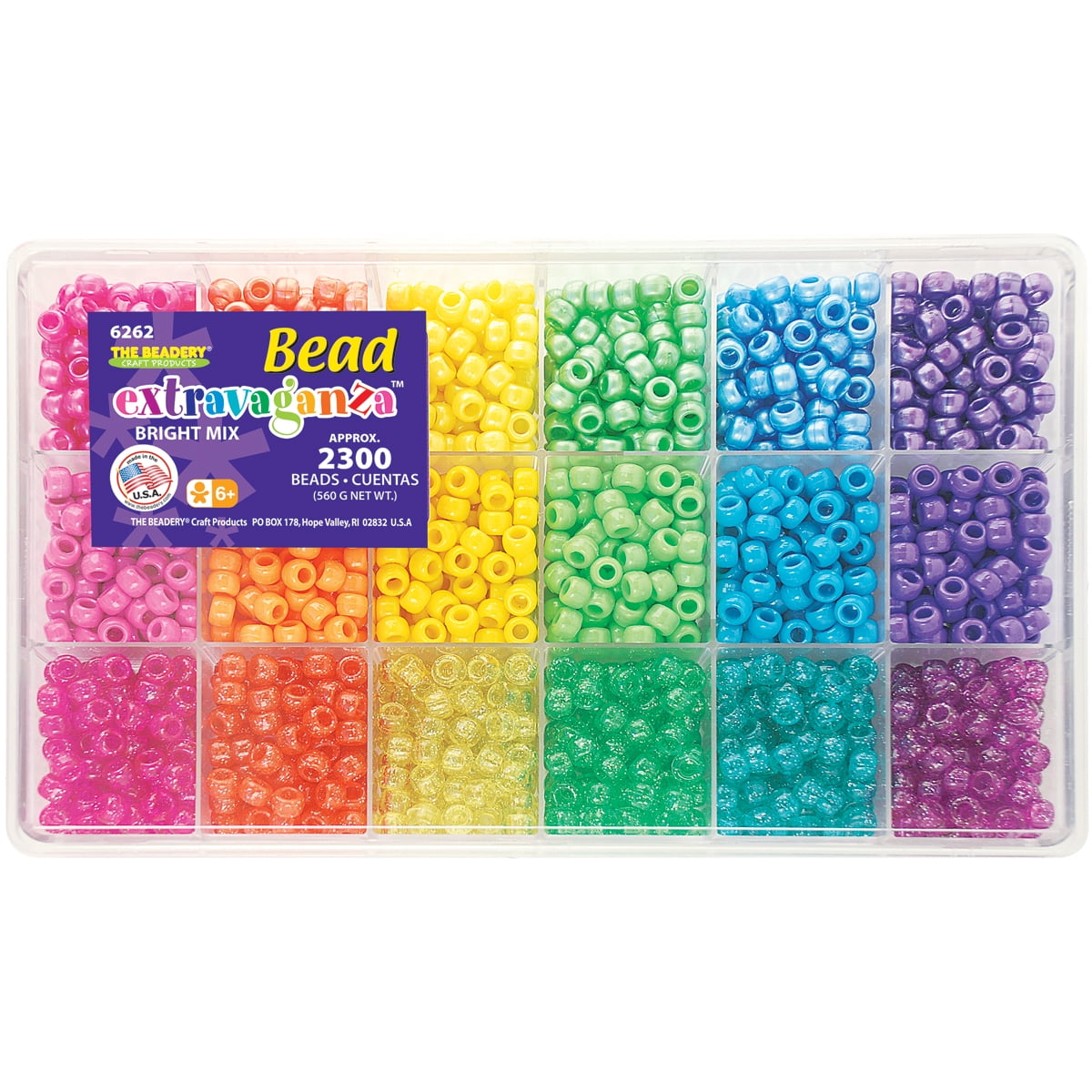 The Beadery Sparkles Pony Bead Box - approximately 2300