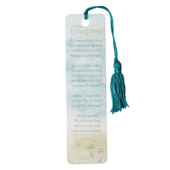 Bookmark-Footprints W/Tassel (Pack Of 6)