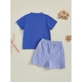 thumbnail image 6 of BemeyourBBs Baby Boys Patriotic Outfits Dog Embroidery T-Shirt and Elastic Shorts, 6 of 9