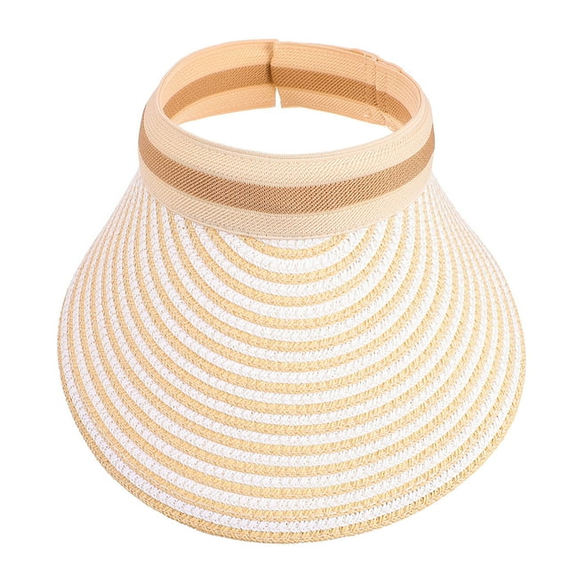 Trenza sol visera sombrero al aire libre visor gorra ancho alumno verano uv protección playa gorra
