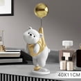 thumbnail image 3 of Estatuilla Creativa de Oso Fernando de Resina Globo Figura de Oso Oro, 3 of 8