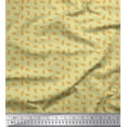 thumbnail image 1 of Soimoi Crepe Silk Fabric French Horn Musical Instrument Printed Fabric 1 Yard 42 Inch Wide, 1 of 3