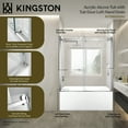 thumbnail image 6 of Kingston Brass KVTDE603121L7 60-Inch Acrylic Rectangular 3-Wall Alcove Tub Combo with Tub Door (Left Hand Drain) in White/Brushed Brass, 6 of 9
