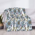 thumbnail image 3 of Yiaed Flowers and Butterflies Print Blanket Throw Blanket Soft Cozy Flannel Blanket for Home Bed Sofa Couch Chair-60"x50", 3 of 6