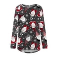 thumbnail image 4 of Pntutb Mujeres Casual Manga Larga Cuello Redondo tops Blusa Suelta Navidad Impreso Camisas Pntutb Pntutb-3759, 4 of 5
