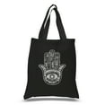 thumbnail image 1 of LA Pop Art Small Word Art Tote Bag - Hamsa, 1 of 2