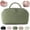 Green, variant on Petition Makeup Bag For Women, Wide Open Lay-Flat Water-Resistant Puffy Padded Organizer With Compartments, Large Capacity Handheld Portable Travel Storage Pouch For Toiletries