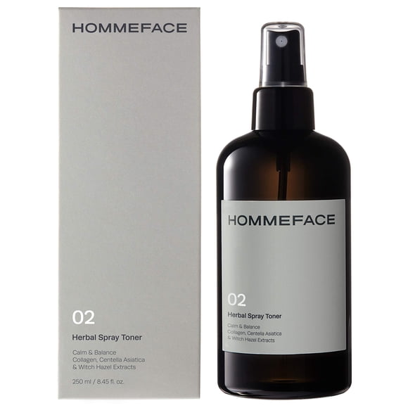 HOMMEFACE Tónico facial en aerosol a base de hierbas para hombres 8.45 fl. onz. - Bruma facial hidratante y equilibrante sin alcohol con extracto de hamamelis CICA para después del afeitado antienveje