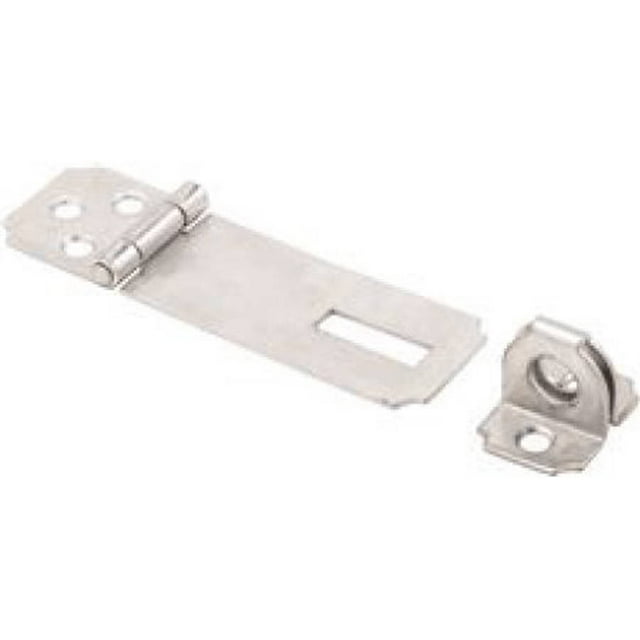 Prime-Line MP5058 Safety Hasp, 4-1/2 Inch, Steel Construction, Zinc Plated Finish, Fixed Stapled, Pack of 1