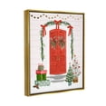 thumbnail image 3 of Stupell Industries Red Jolly Christmas Doorway Graphic Art Metallic Gold Floating Framed Canvas Print Wall Art, Design by Victoria Barnes, 3 of 6