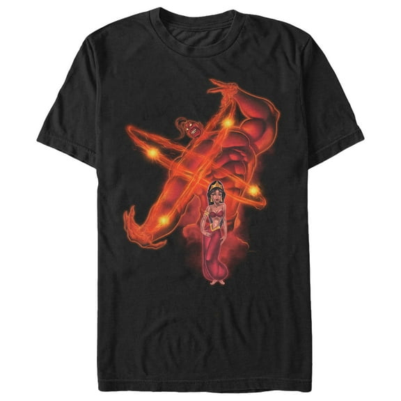 Men's Aladdin Jafar Genie  Graphic Tee Black 3X Large